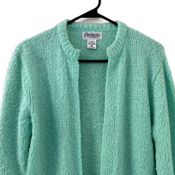 MERVYNS Vintage Mint Knitted Cardigan With Cute Pockets - Picture 2 of 5